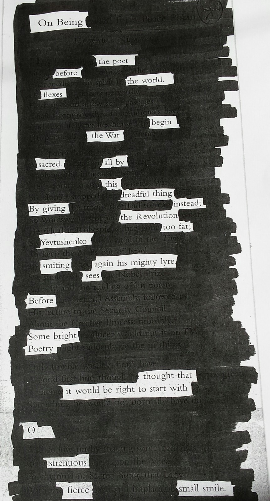 blackout poem